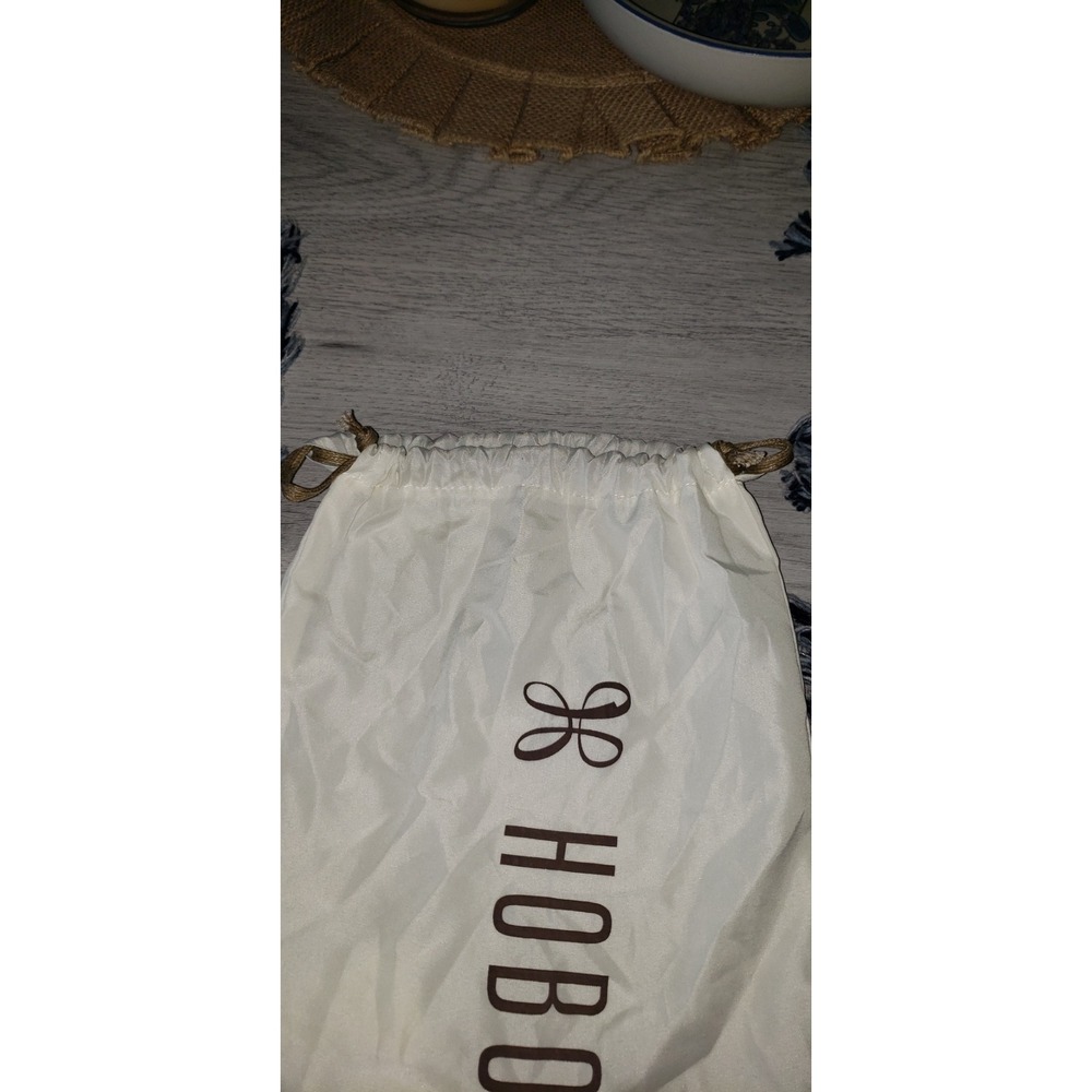 Hobo International White Drawstring Dust Bag Small Purse Storage 11.5x8.5 New - Picture 4 of 5
